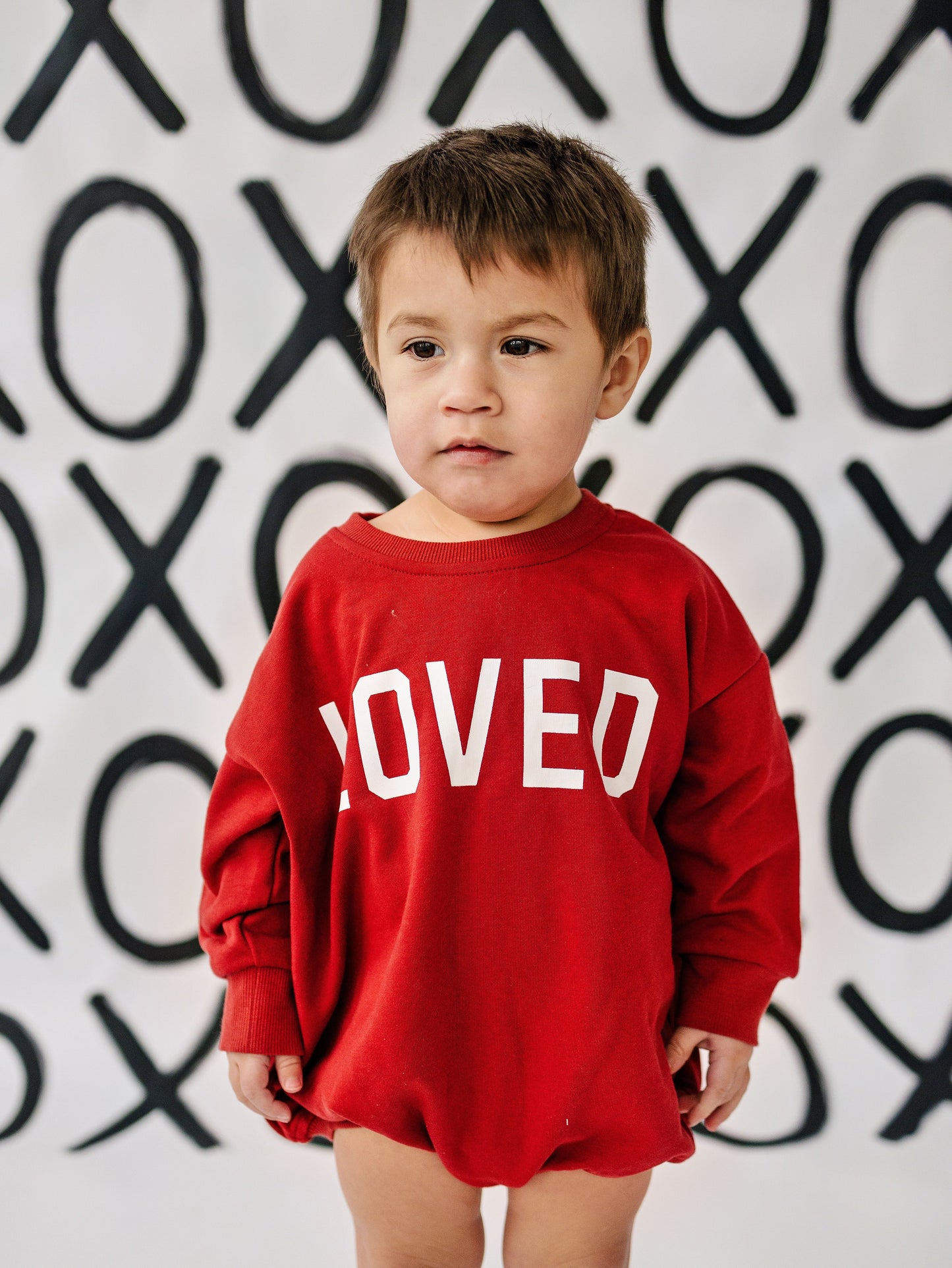 Loved Sweatshirt Romper - more colors by Little Joy Co., product view 11