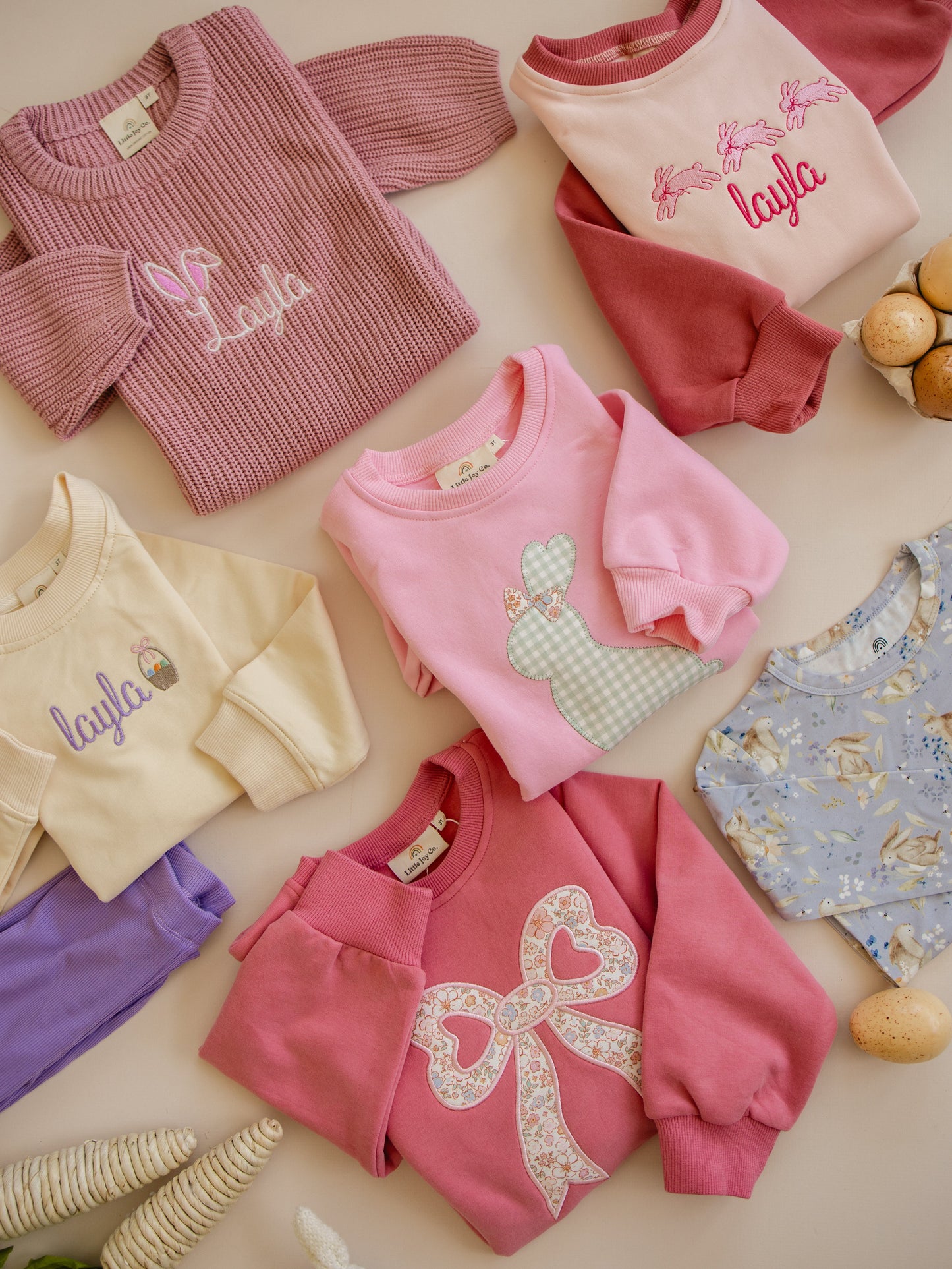 Applique Floral Bow Crewneck Sweatshirt by Little Joy Co., product view 16