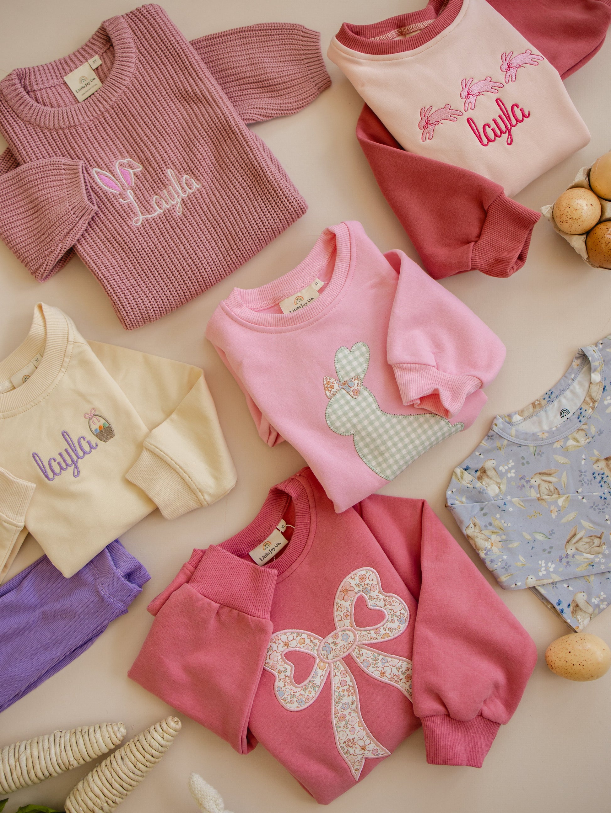 Applique Floral Bow Crewneck Sweatshirt by Little Joy Co., product view 16