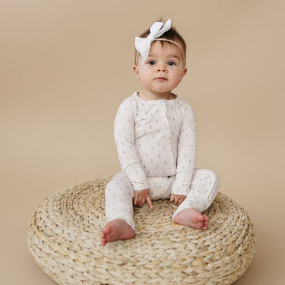 Tiny Tulips Bamboo Zippy Pajamas by Little Joy Co., product view 8