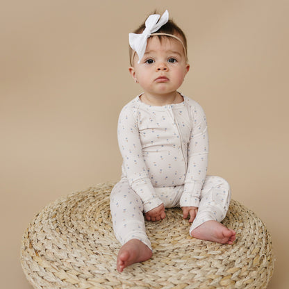 Tiny Tulips Bamboo Zippy Pajamas by Little Joy Co., product view 6