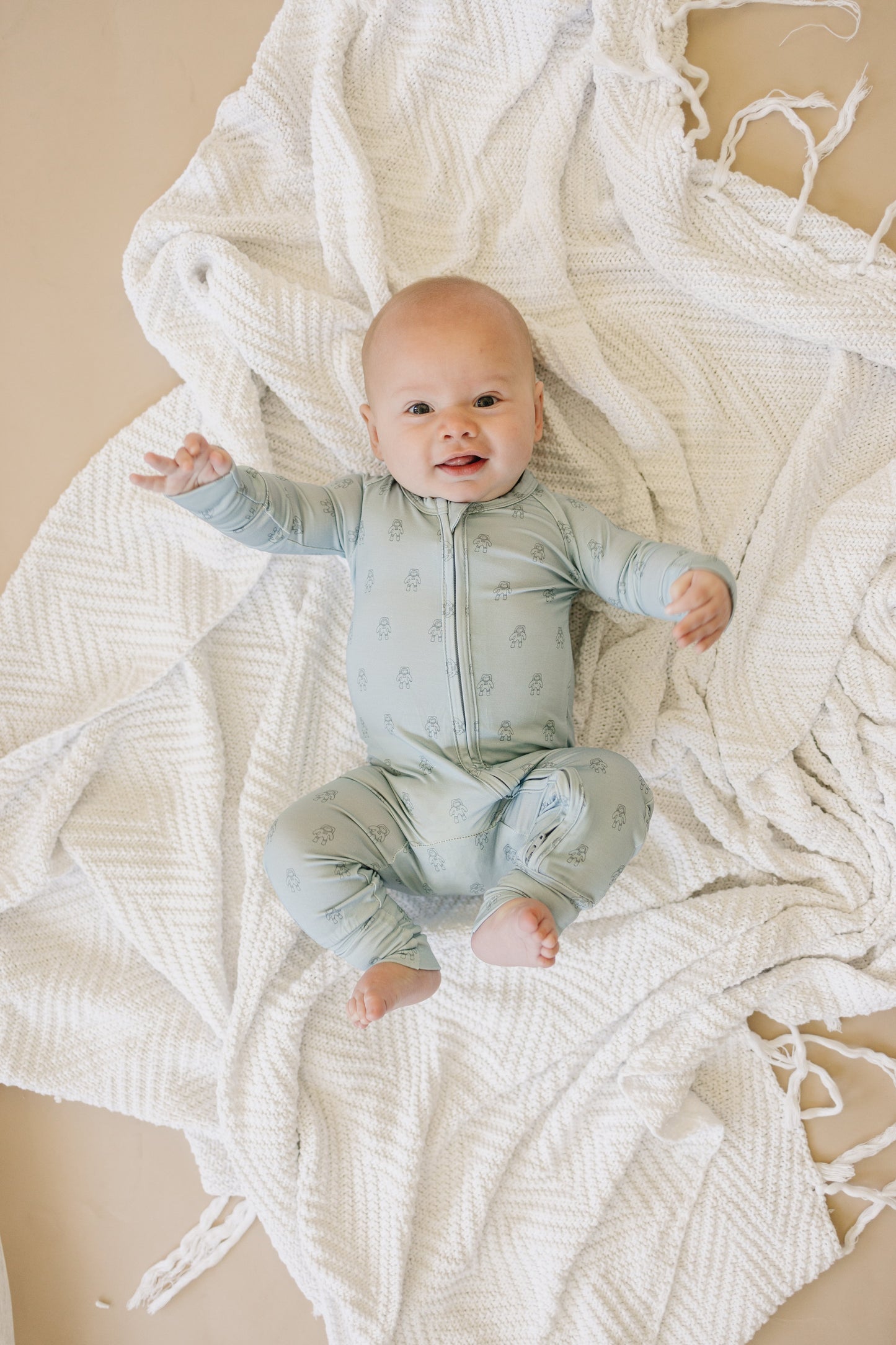 Fly Me to the Moon Bamboo Zippy Pajamas by Little Joy Co., product view 10