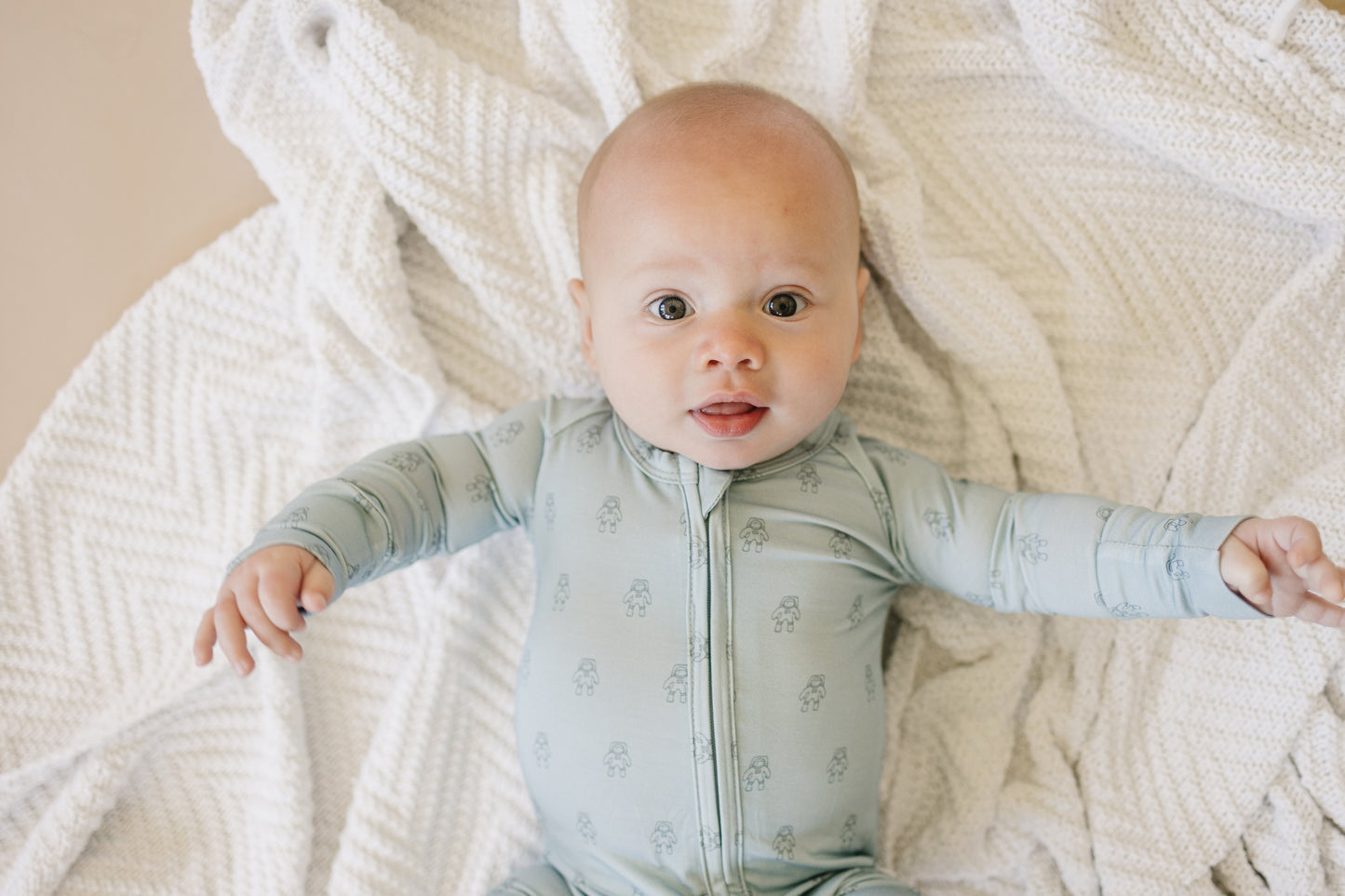 Fly Me to the Moon Bamboo Zippy Pajamas by Little Joy Co., product view 7