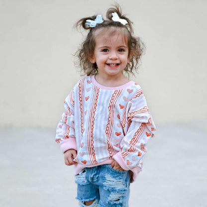 Laced with Love Crewneck Sweatshirt by Little Joy Co., product view 4