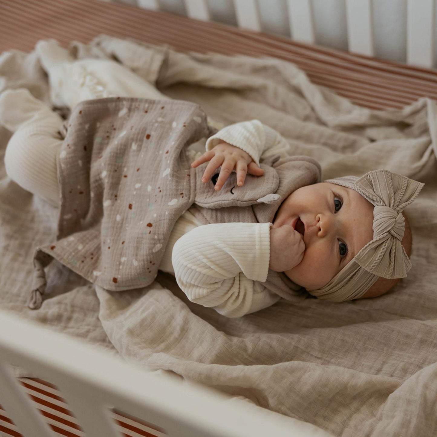100% Muslin Lovey - Alpaca by Parker Baby Co., product view 5
