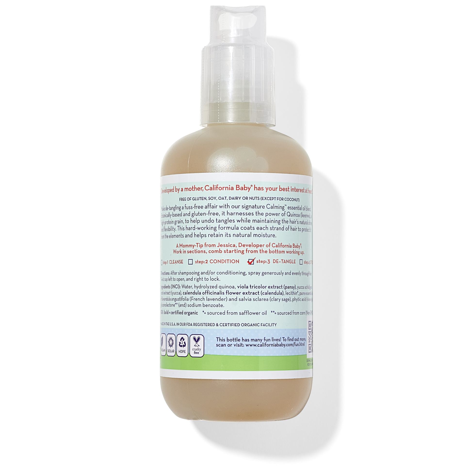 Calming™ Hair Detangler by California Baby, product view 4