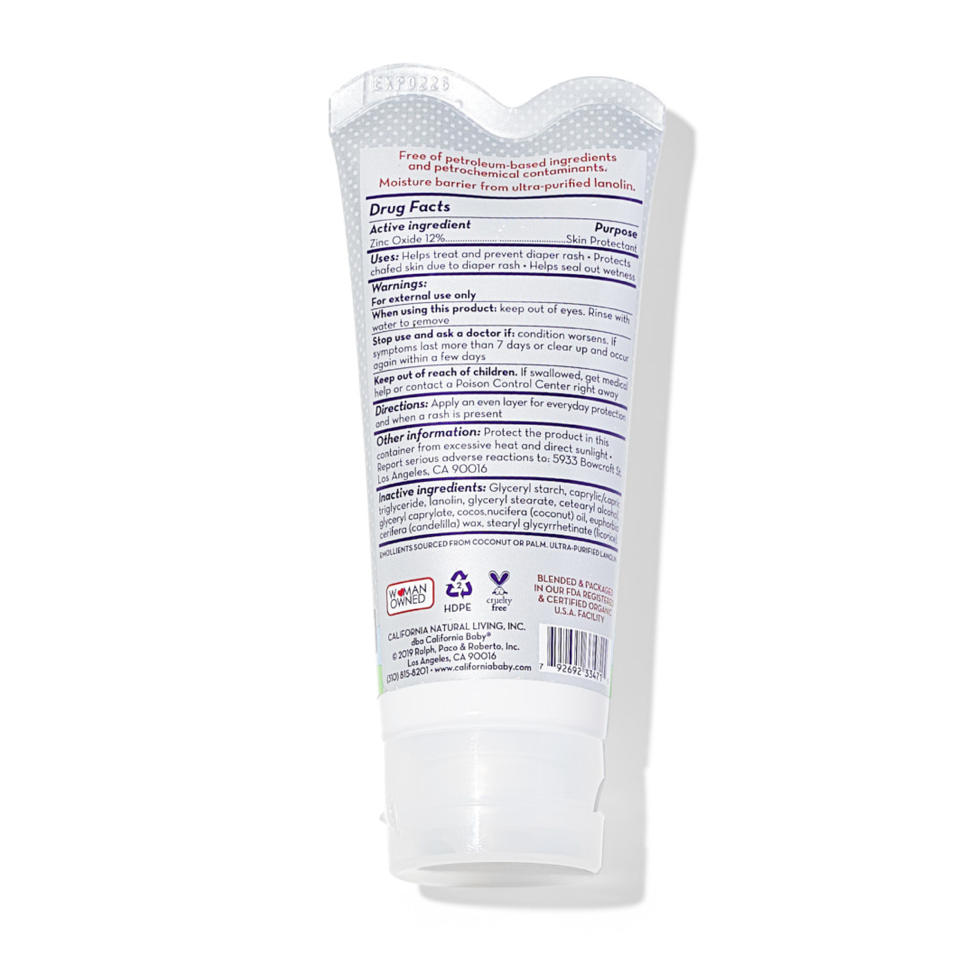 (No Fragrance) Super Sensitive™ Diaper Rash Ointment by California Baby, product view 3