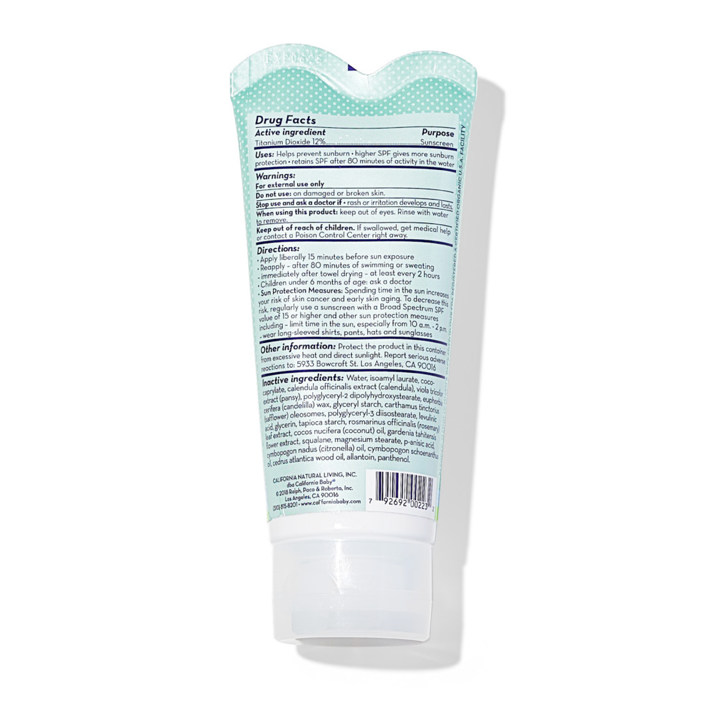 Summer Blend™ Broad Spectrum SPF 30+ Sunscreen by California Baby, product view 2