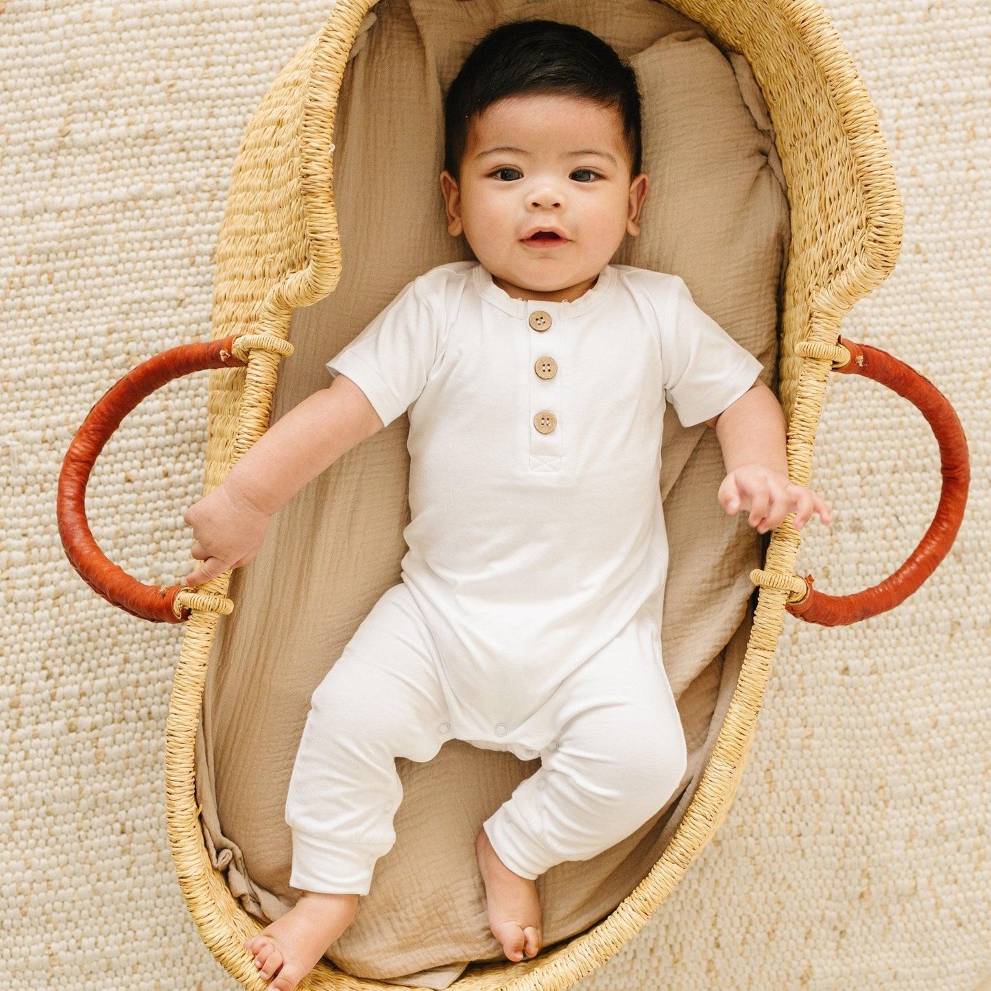 Bamboo Henley Romper by Little Joy Co.