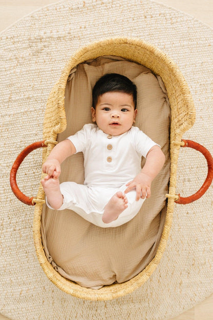 Bamboo Henley Romper by Little Joy Co., product view 10