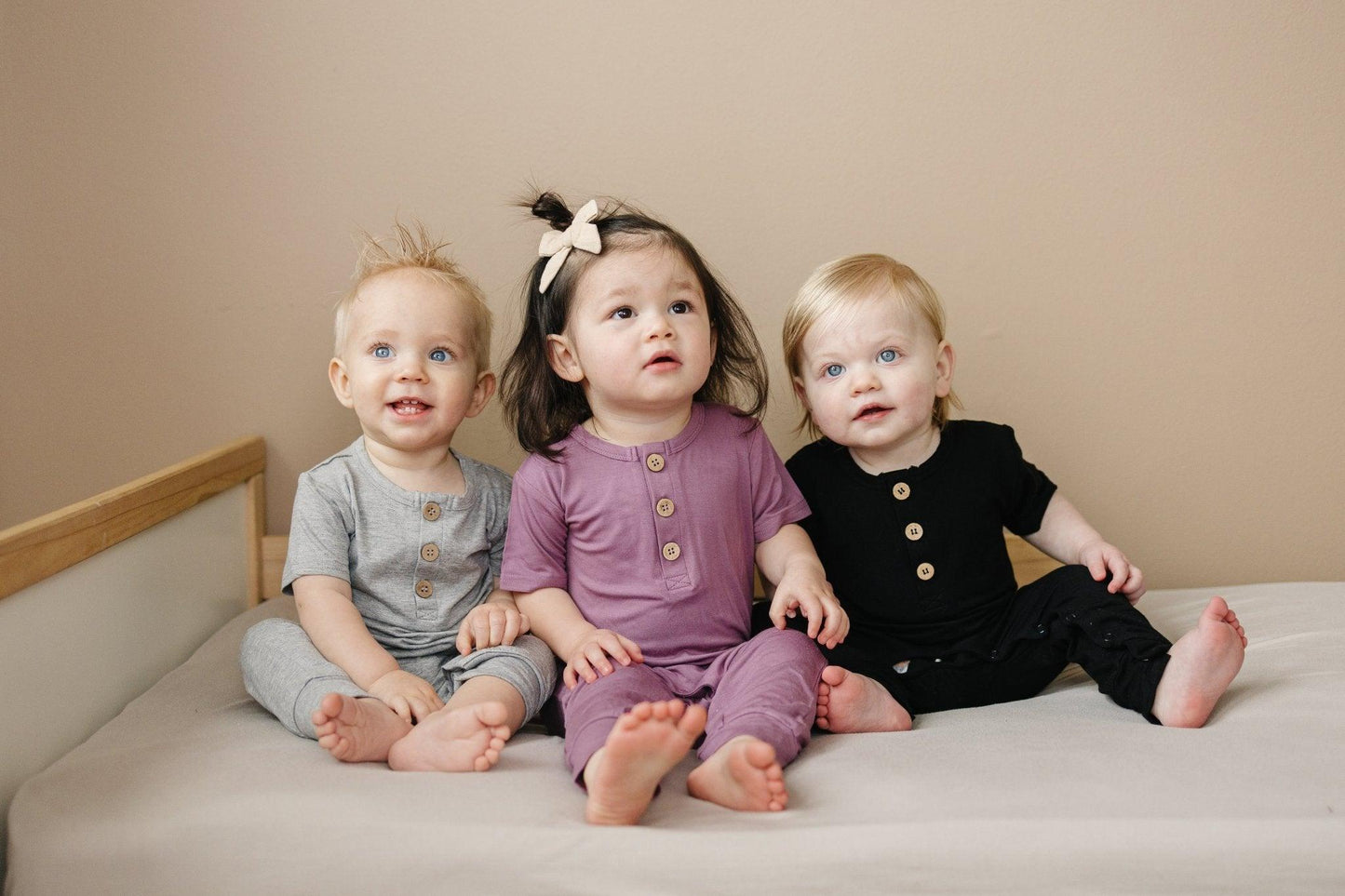 Bamboo Henley Romper by Little Joy Co., product view 22