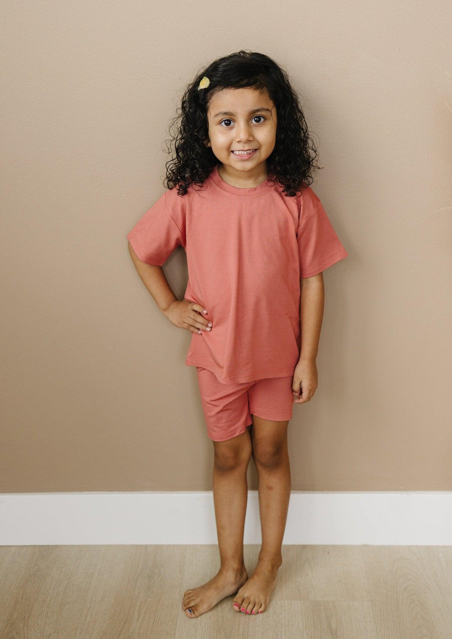 Bamboo Tee & Bike Shorts - sold as separates by Little Joy Co., product view 10