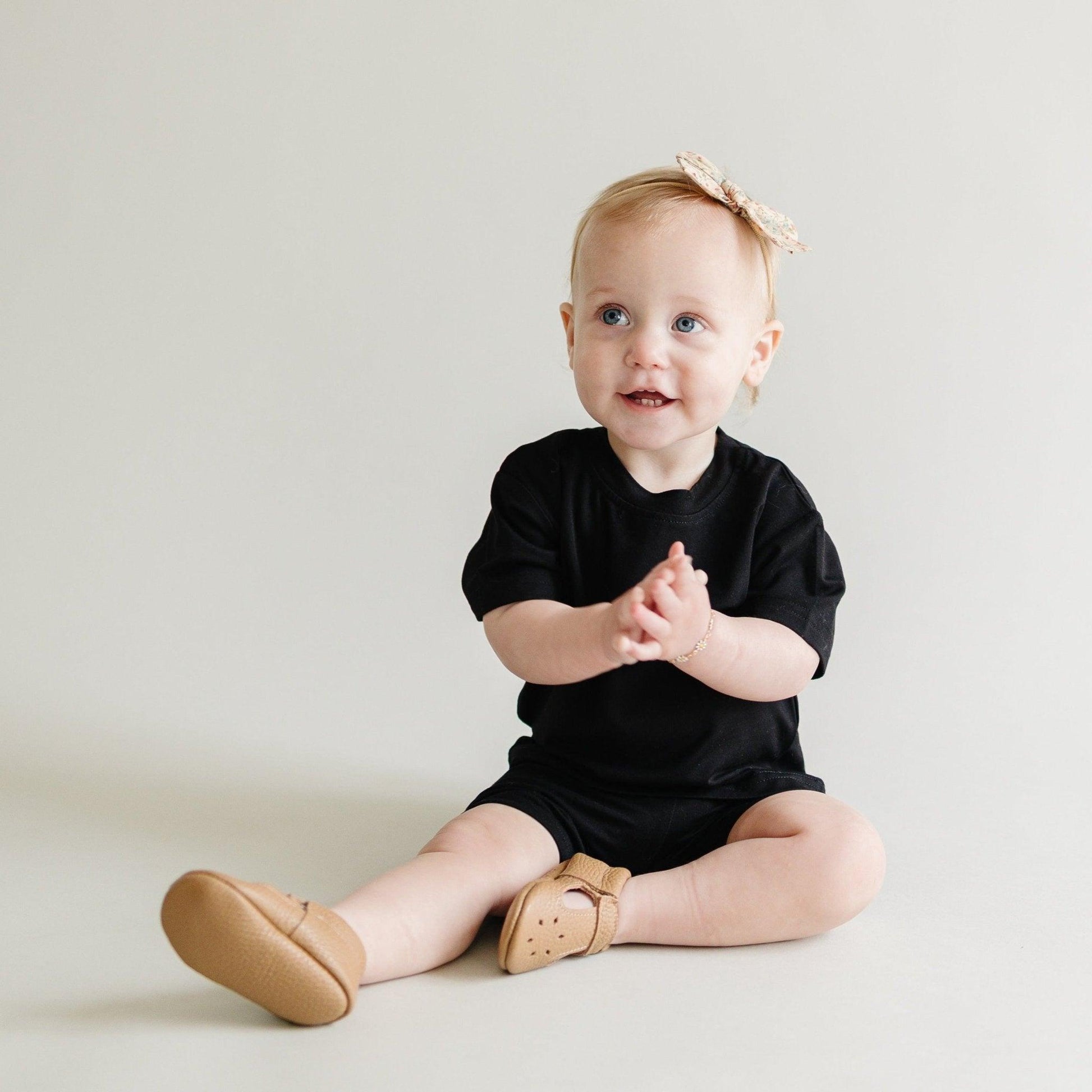 Bamboo Tee & Bike Shorts - sold as separates by Little Joy Co., product view 4