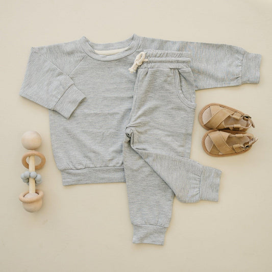 Bamboo Terry Crewneck Sweatshirt by Little Joy Co., product view 2