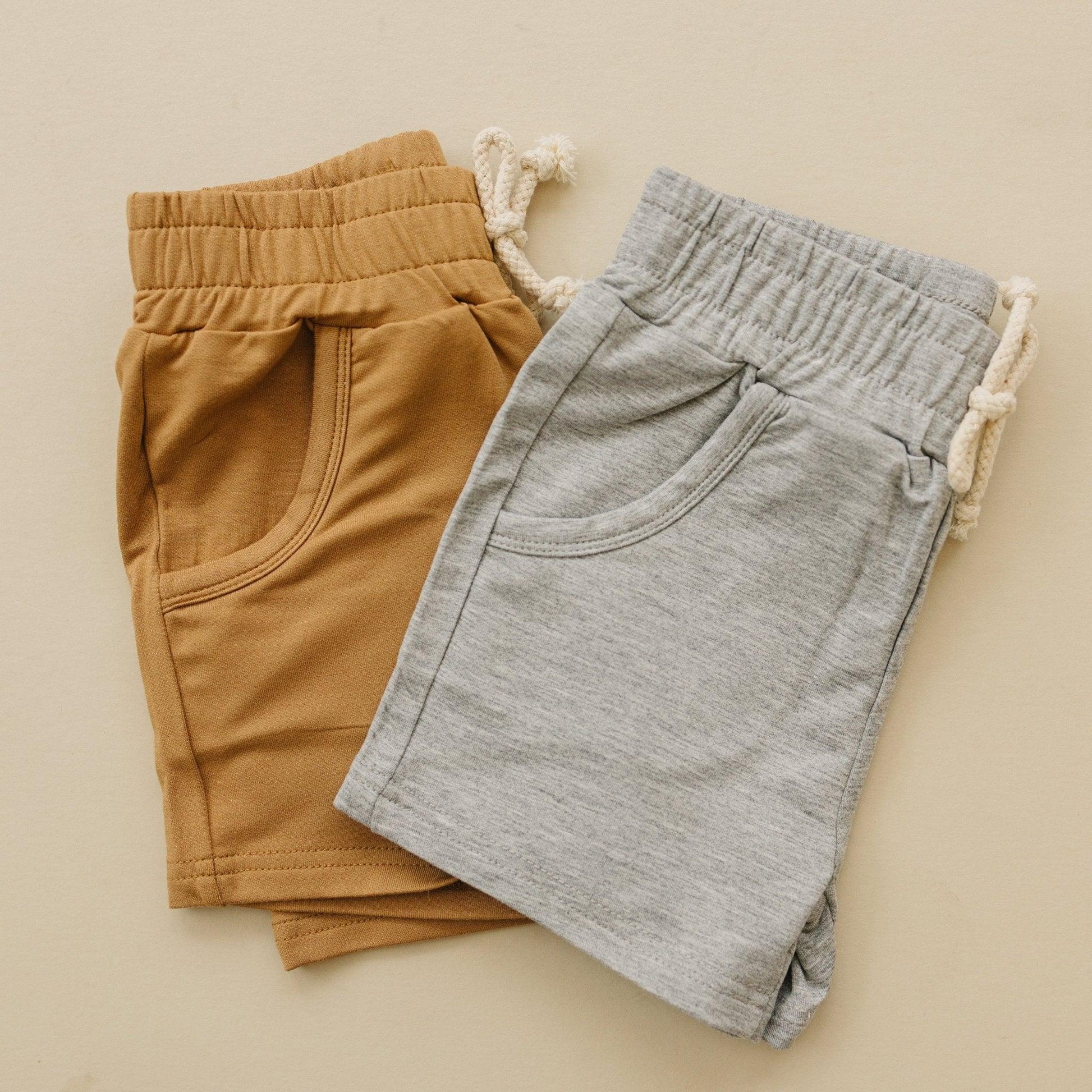 Bamboo Terry Drawstring Shorts by Little Joy Co., product view 3