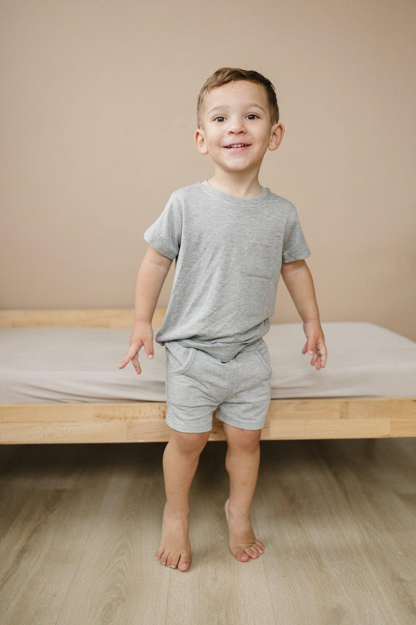 Bamboo Terry Drawstring Shorts by Little Joy Co., product view 8