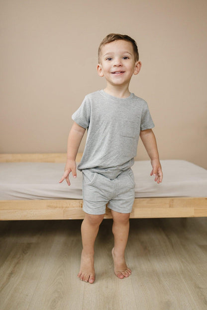 Bamboo Terry Drawstring Shorts by Little Joy Co., product view 6