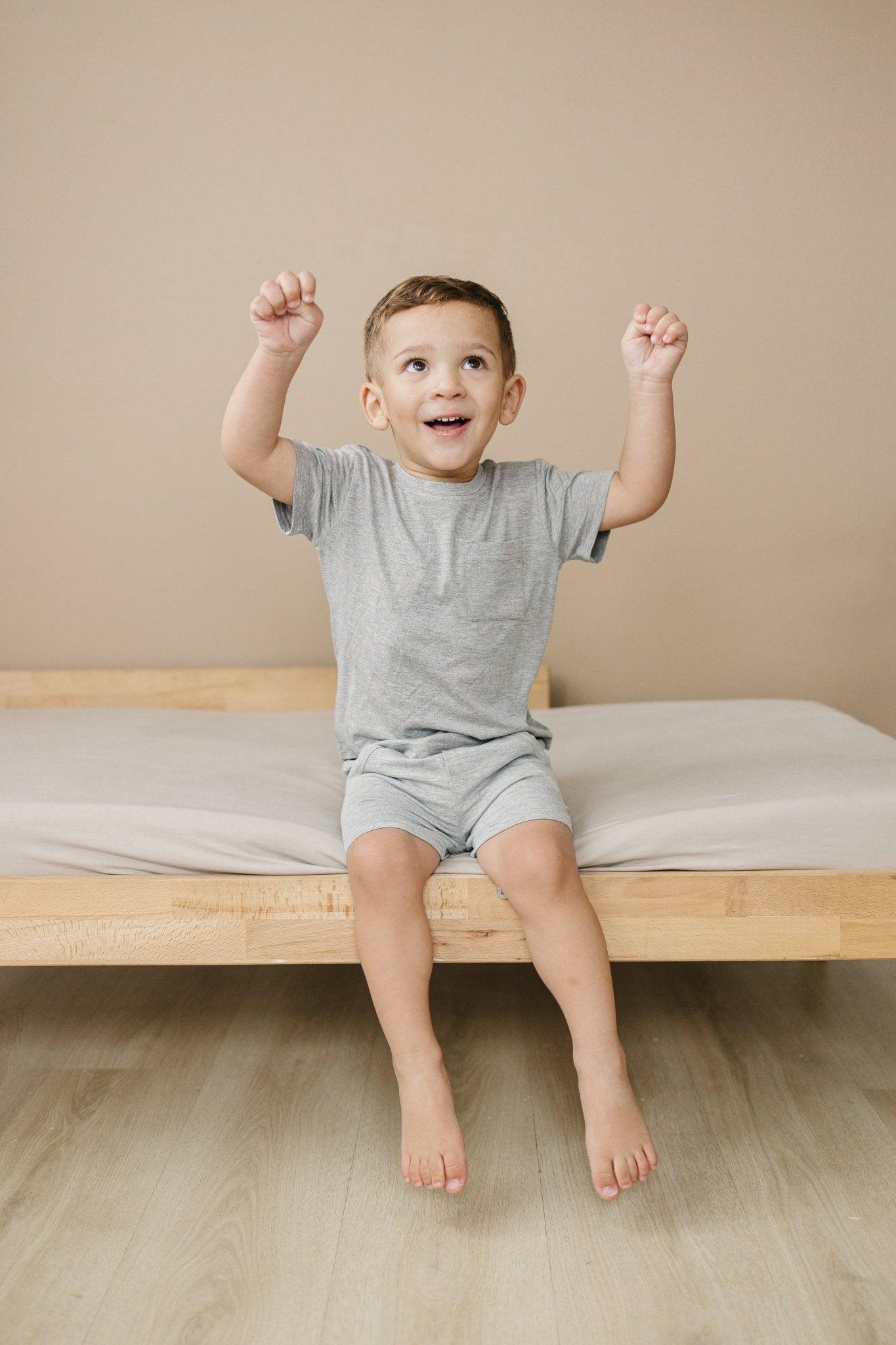 Bamboo Terry Drawstring Shorts by Little Joy Co., product view 7