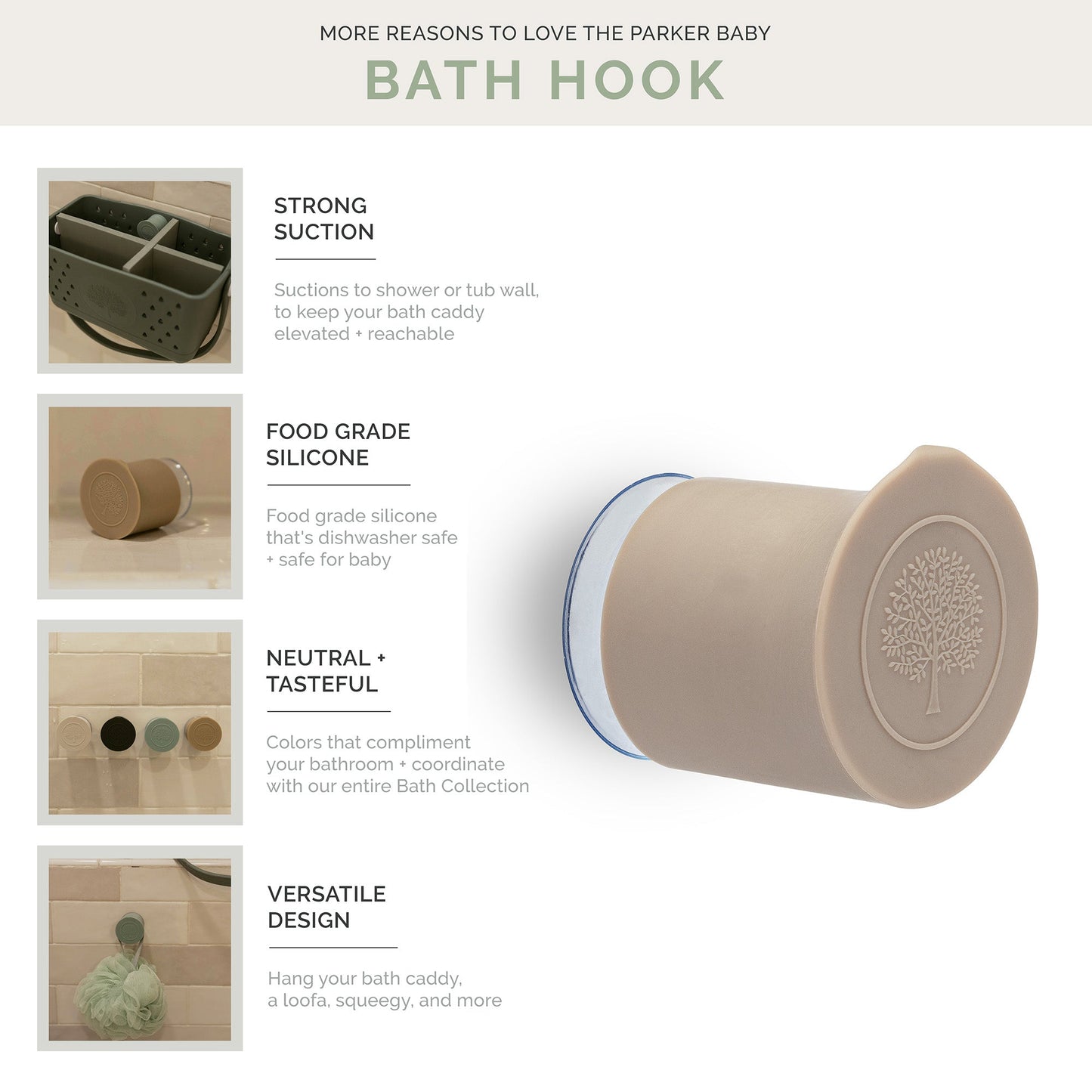 Silicone Bath Hook by Parker Baby Co., product view 3