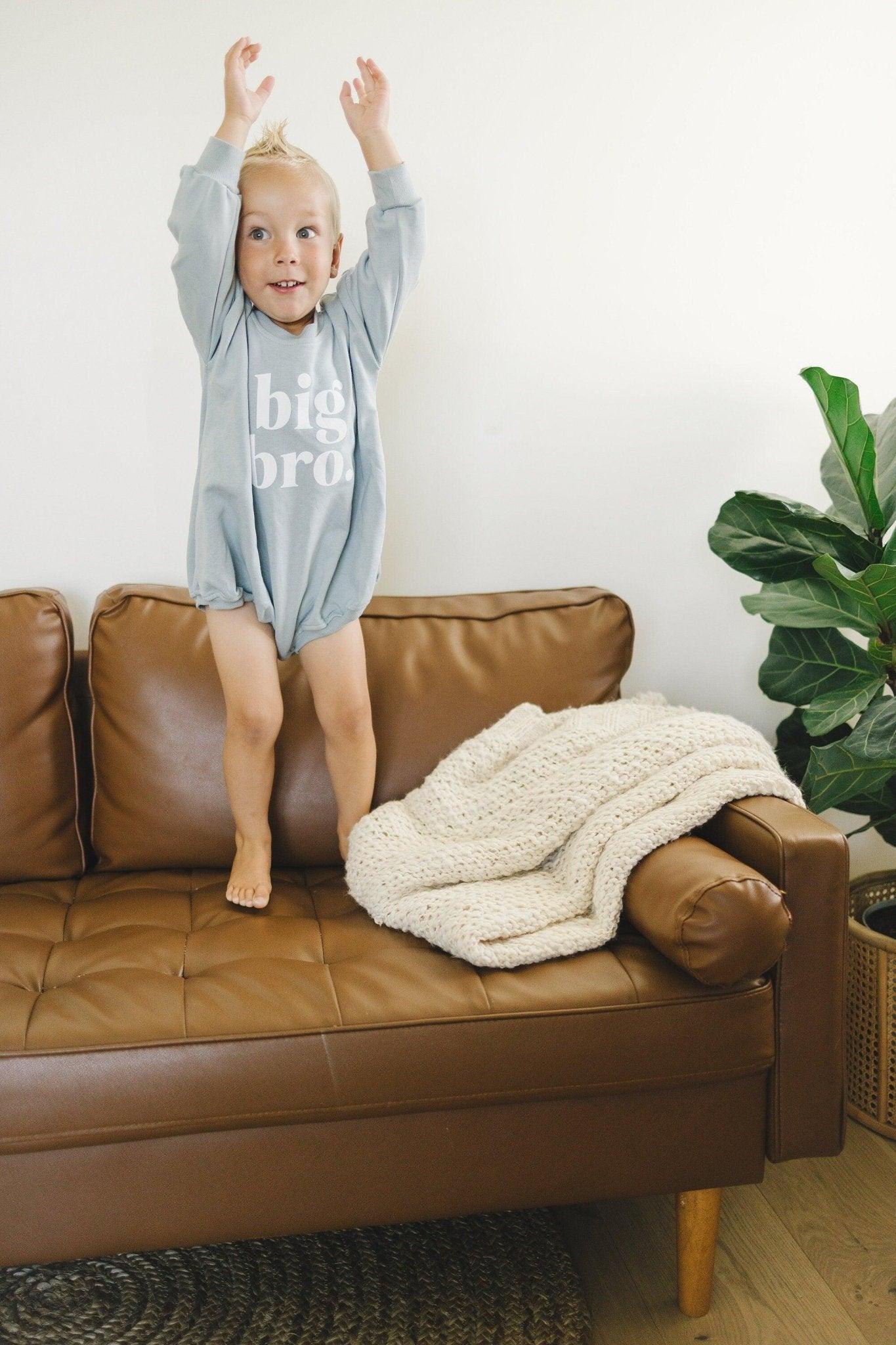 Big Bro Sweatshirt Romper - more colors by Little Joy Co., product view 5