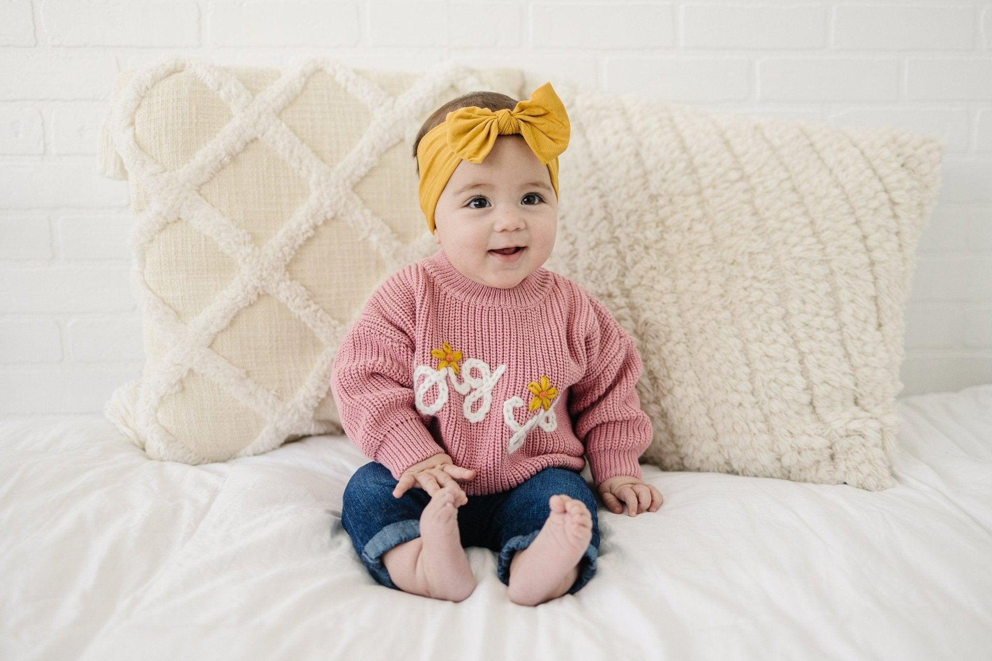 Big Sis Hand Embroidered Sweater by Little Joy Co., product view 5