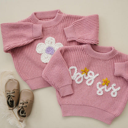 Big Sis Hand Embroidered Sweater by Little Joy Co., product view 7