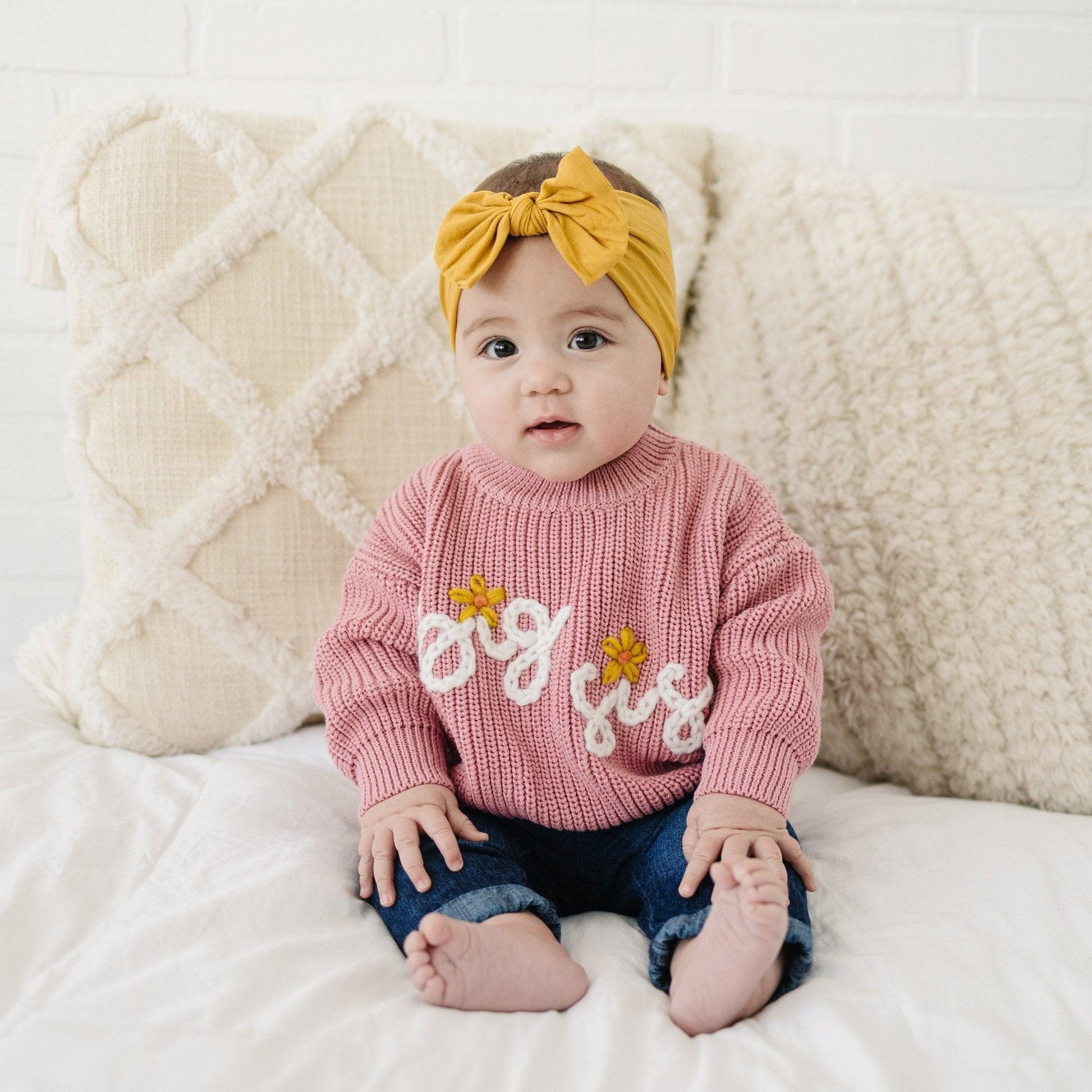 Big Sis Hand Embroidered Sweater by Little Joy Co., product view 4