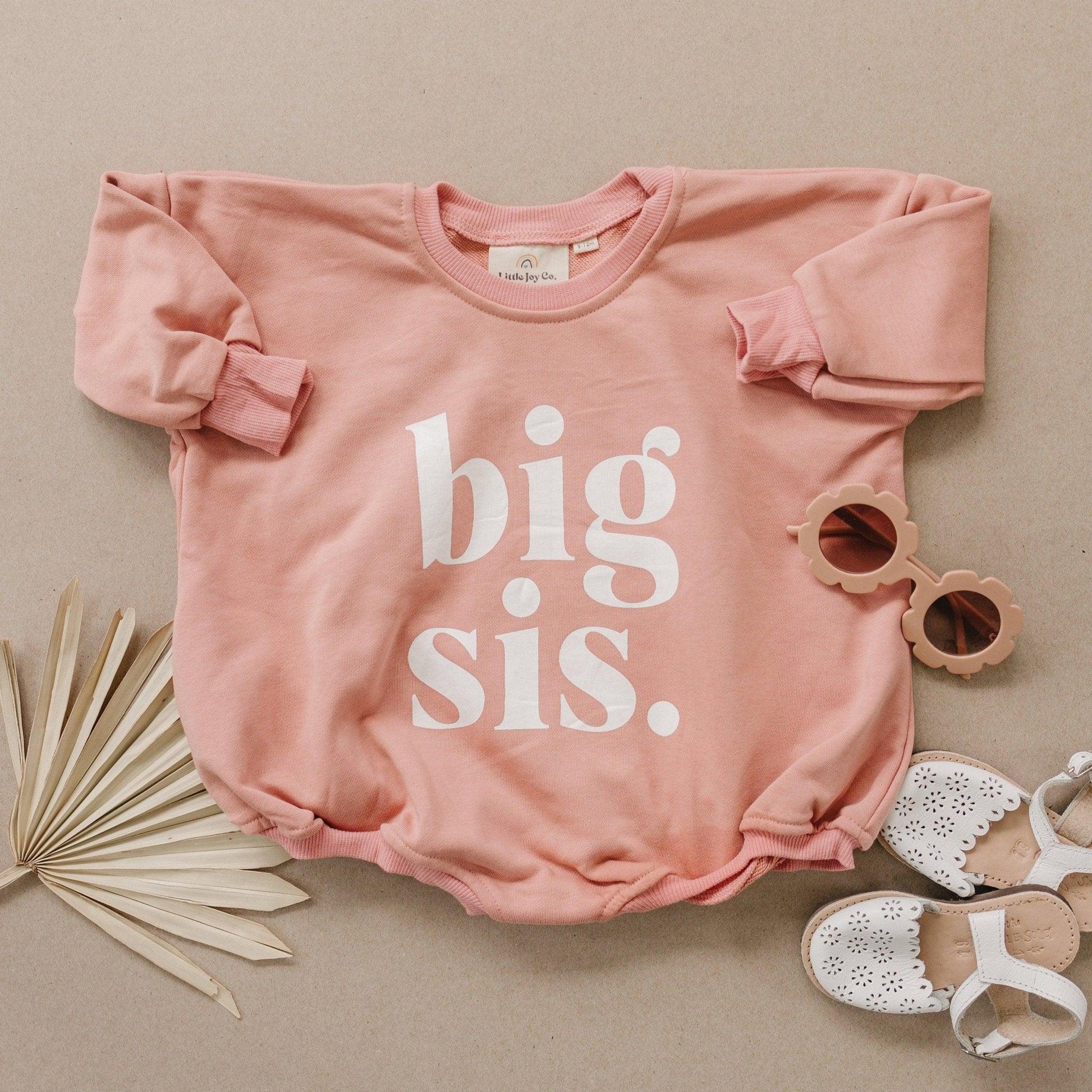 Big Sis Sweatshirt Romper - more colors by Little Joy Co.