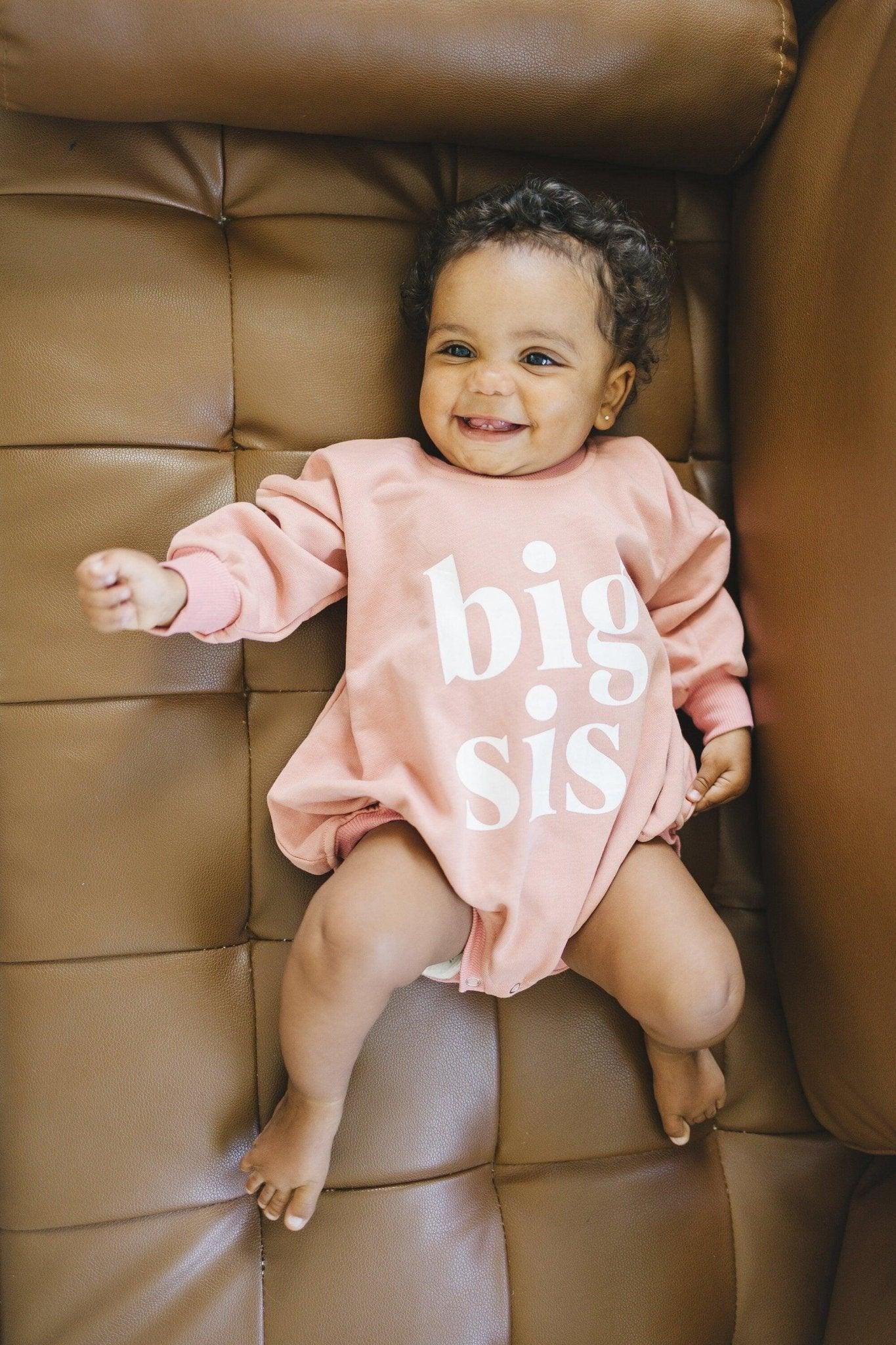 Big Sis Sweatshirt Romper - more colors by Little Joy Co., product view 2