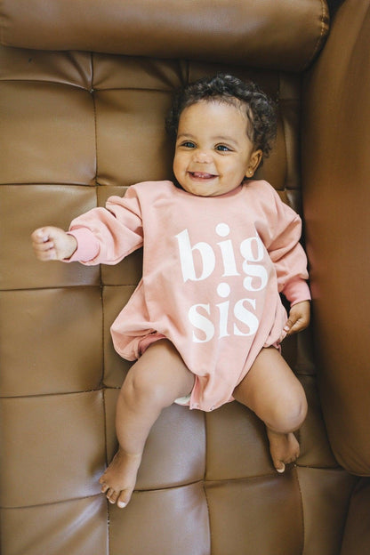 Big Sis Sweatshirt Romper - more colors by Little Joy Co., product view 2