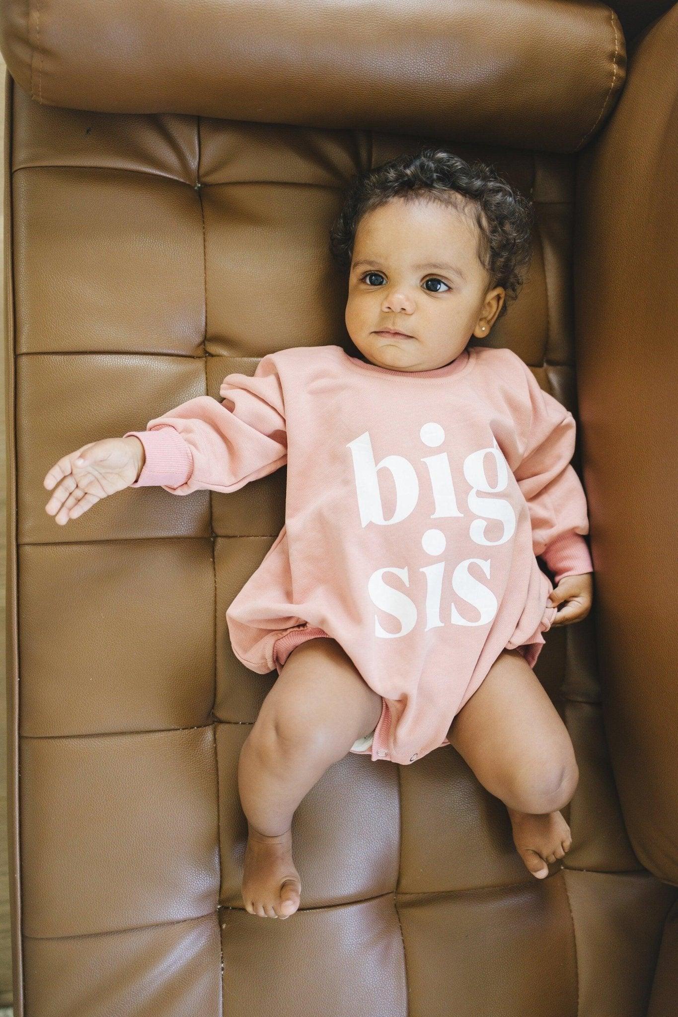 Big Sis Sweatshirt Romper - more colors by Little Joy Co., product view 3