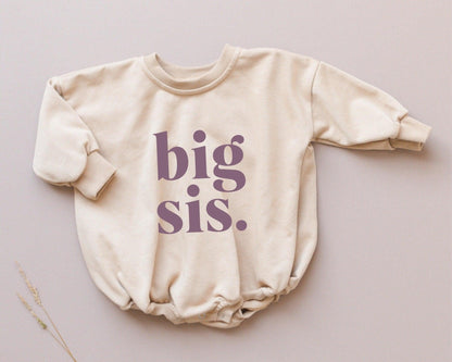 Big Sis Sweatshirt Romper - more colors by Little Joy Co., product view 6