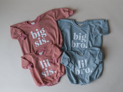 Big Sis Sweatshirt Romper - more colors by Little Joy Co., product view 7