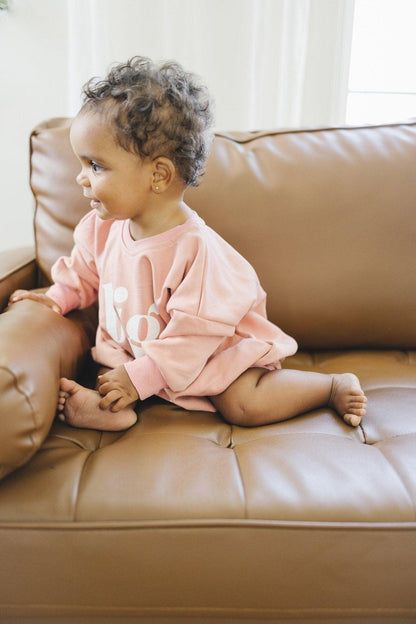 Big Sis Sweatshirt Romper - more colors by Little Joy Co., product view 4