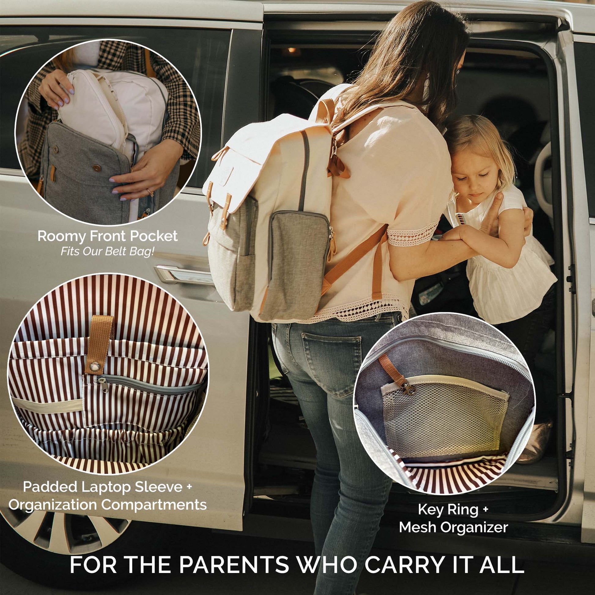 Birch Bag - Diaper Backpack by Parker Baby Co., product view 6