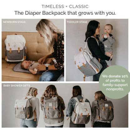 Birch Bag - Diaper Backpack by Parker Baby Co., product view 3