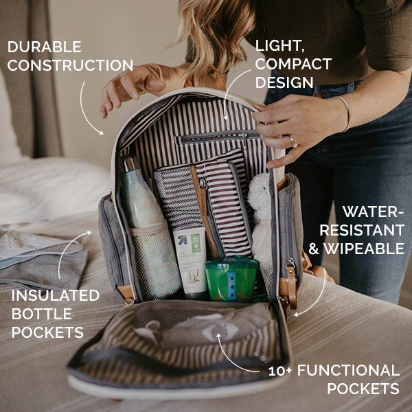 Birch Bag Mini - Diaper Backpack by Parker Baby Co., product view 11