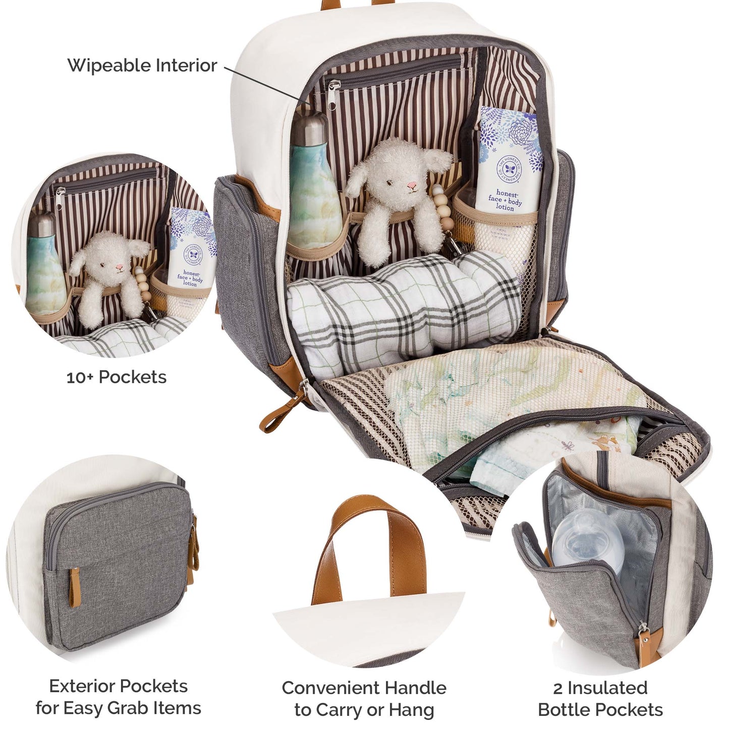 Birch Bag Mini - Diaper Backpack by Parker Baby Co., product view 6