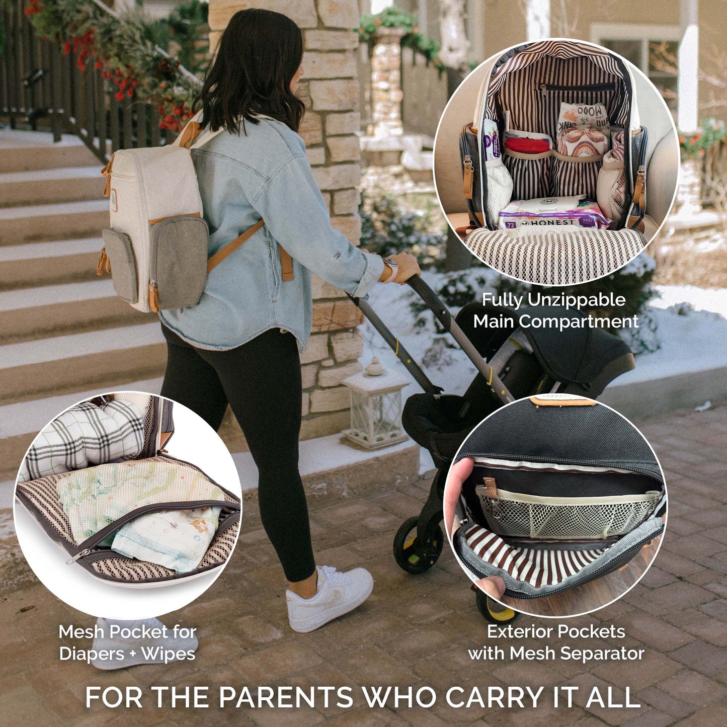 Birch Bag Mini - Diaper Backpack by Parker Baby Co., product view 9