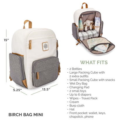 Birch Bag Mini - Diaper Backpack by Parker Baby Co., product view 10
