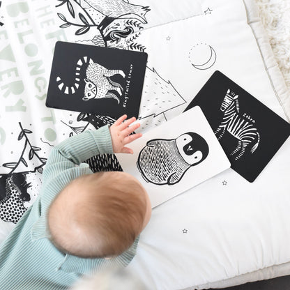 Wee Gallery Black and White Baby Art Cards – 6 Animal Cards