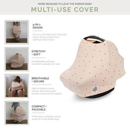 Multi-use Cover, Rosewood Checker by Parker Baby Co., product view 3