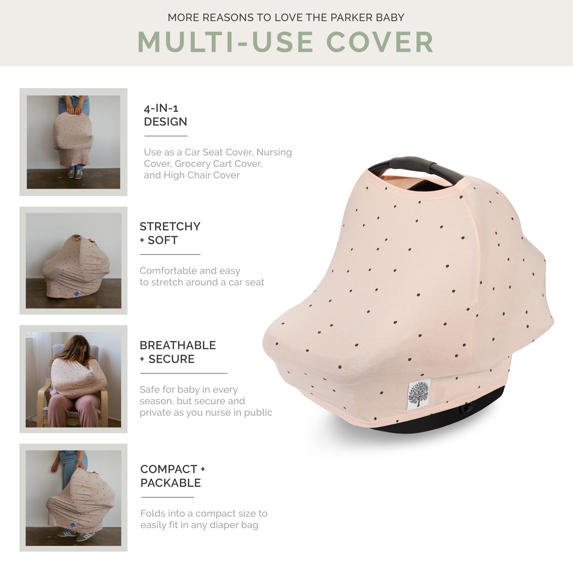 Multi-use Cover, Bliss by Parker Baby Co., product view 3