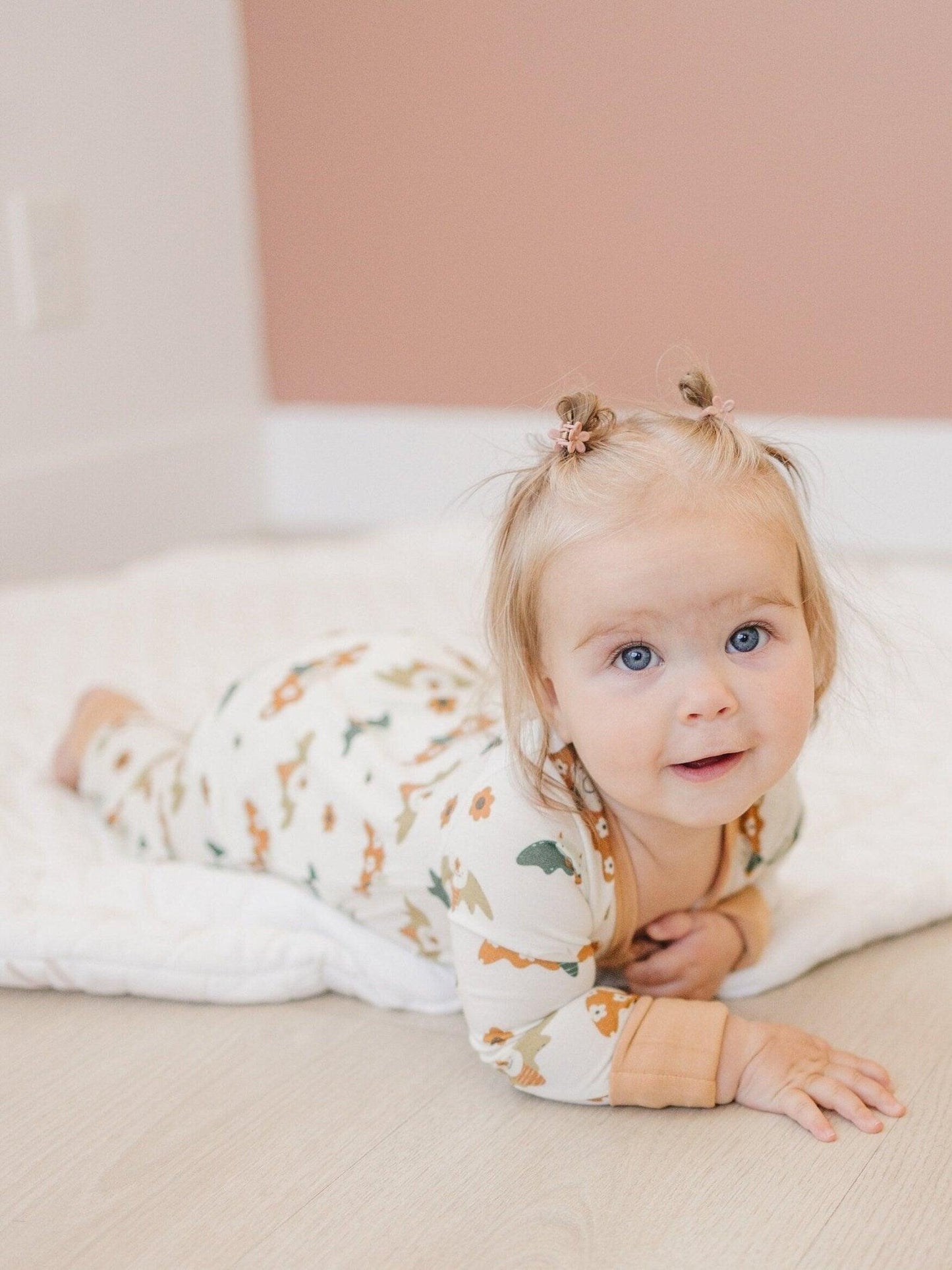Boho Bats Bamboo Zippy Romper by Little Joy Co., product view 9