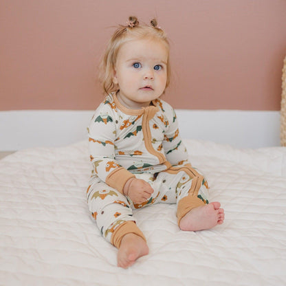 Boho Bats Bamboo Zippy Romper by Little Joy Co., product view 5