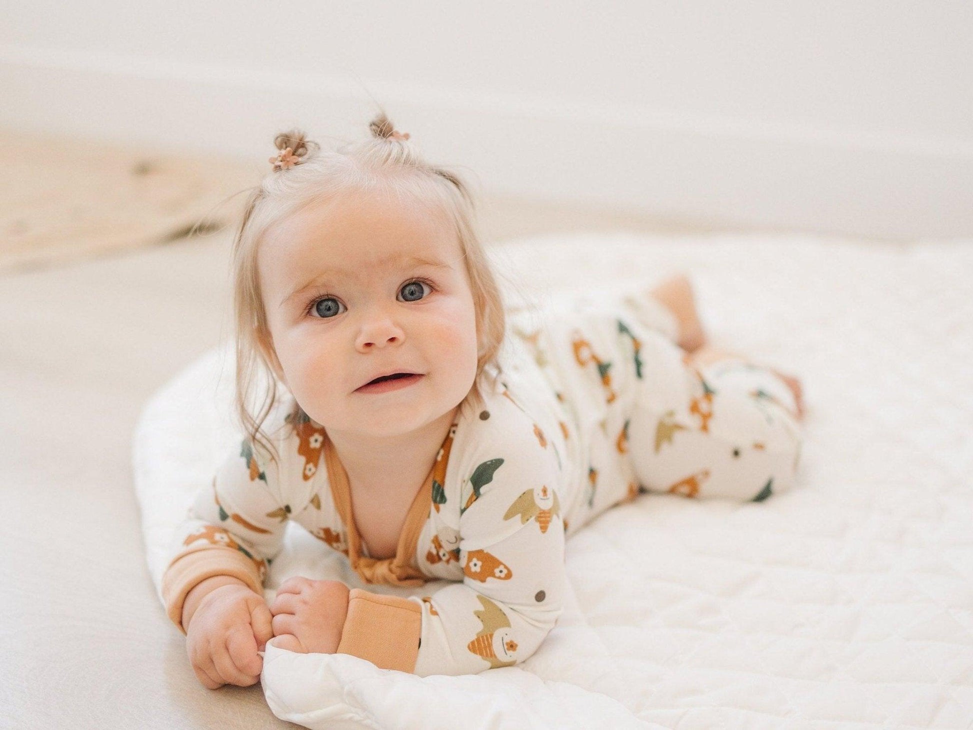 Boho Bats Bamboo Zippy Romper by Little Joy Co., product view 8