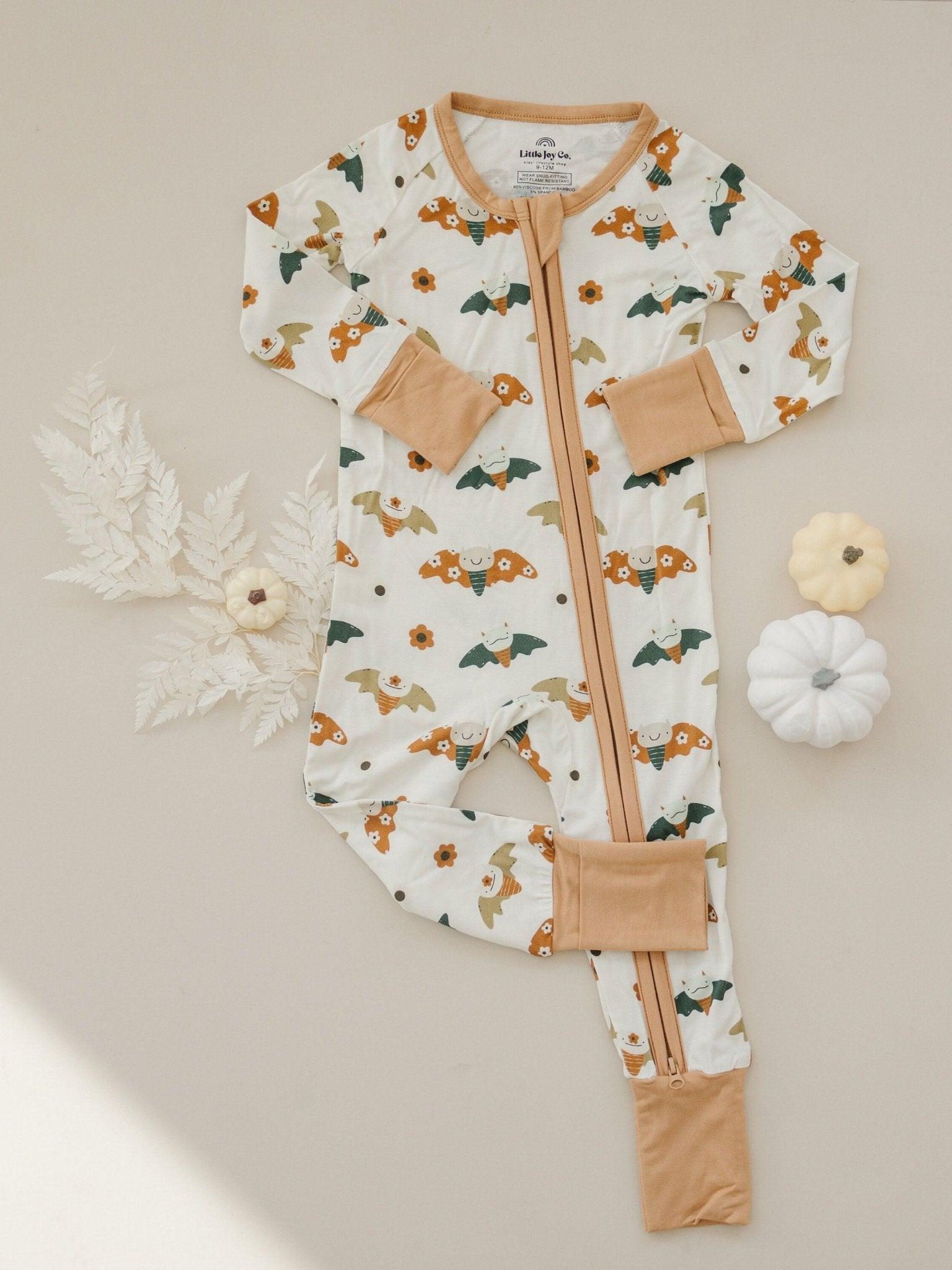 Boho Bats Bamboo Zippy Romper by Little Joy Co., product view 10