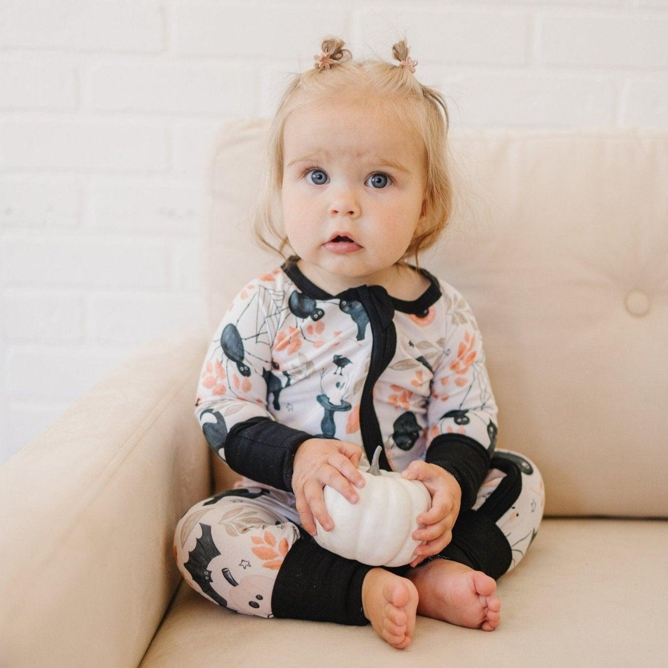 Boo Bash Halloween Bamboo Zippy Romper Pajamas *Newborn & 0-3 months only by Little Joy Co.