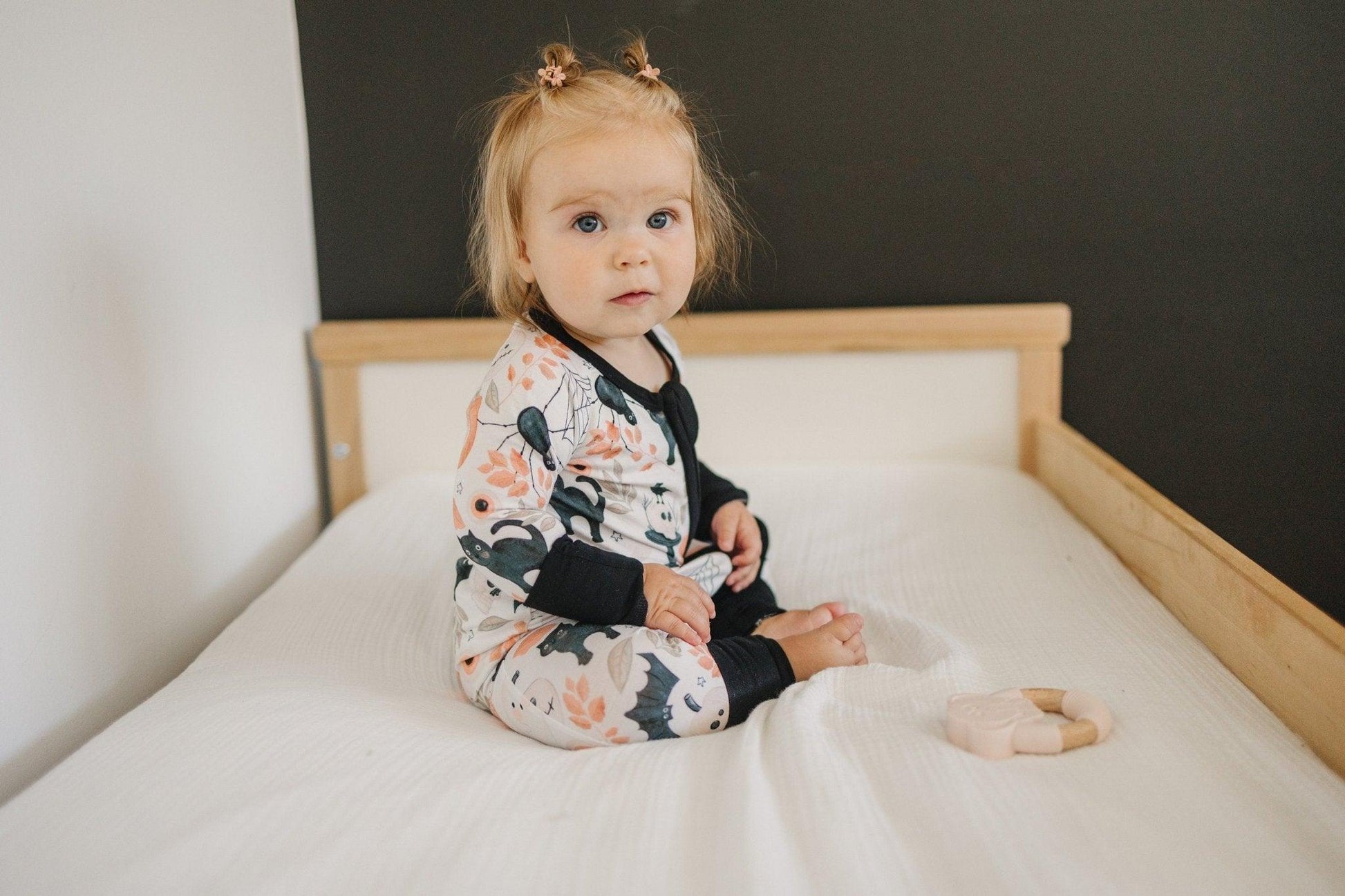 Boo Bash Halloween Bamboo Zippy Romper Pajamas *Newborn & 0-3 months only by Little Joy Co., product view 4