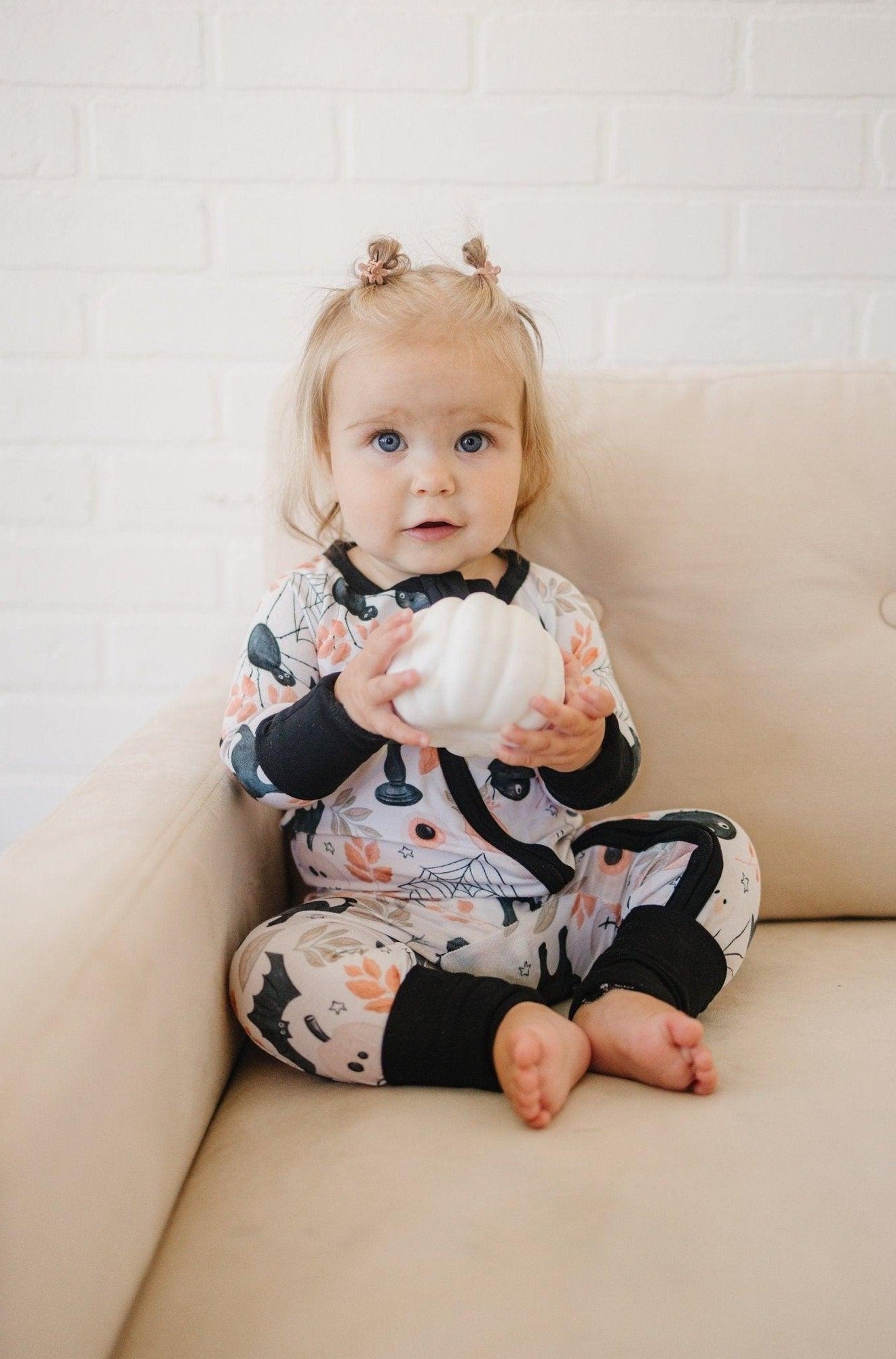 Boo Bash Halloween Bamboo Zippy Romper Pajamas *Newborn & 0-3 months only by Little Joy Co., product view 2